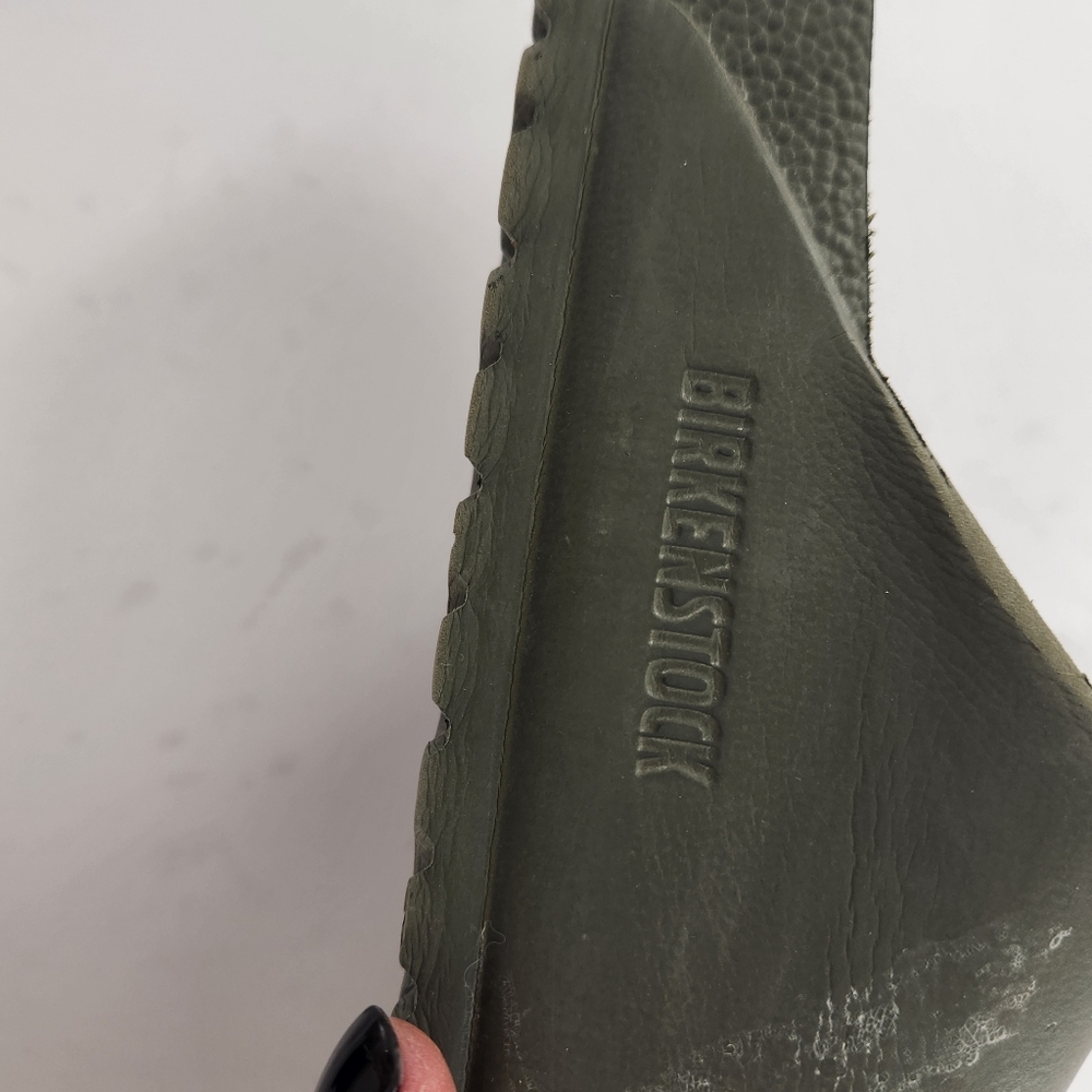 Birkenstock Olive Green Sandals Size 45 Mens 12 - Picture 8 of 9